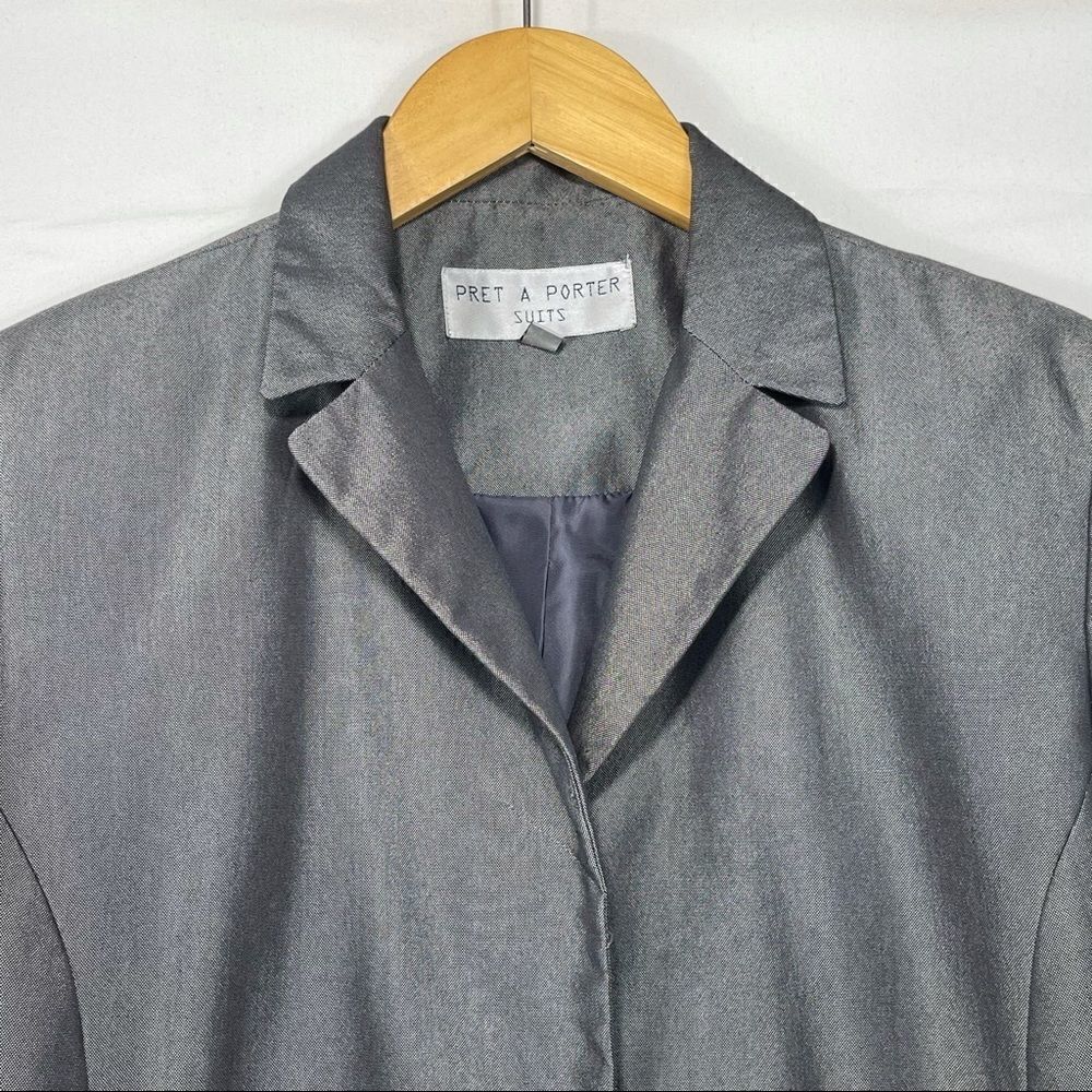 Pret A Porter Grey Button Up Jacket - Picture 5 of 13